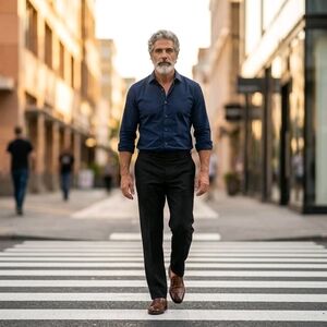 Men's Van Heusen black dress pants, size 30x32 Travelers EUC